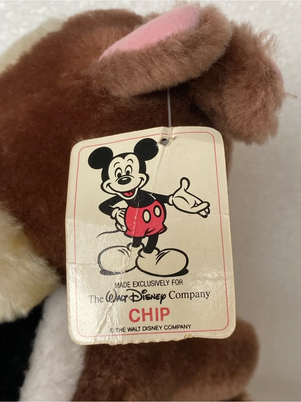 Vintage Disneyland Walt Disney World CHIP From Chip 'n' Dale Plush Chipmunk Toy